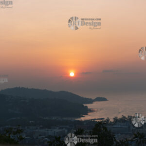 Sunset over Phuket, Thailand. This is a preview image, watermarked. If you purchase the photo, it will be without a watermark.