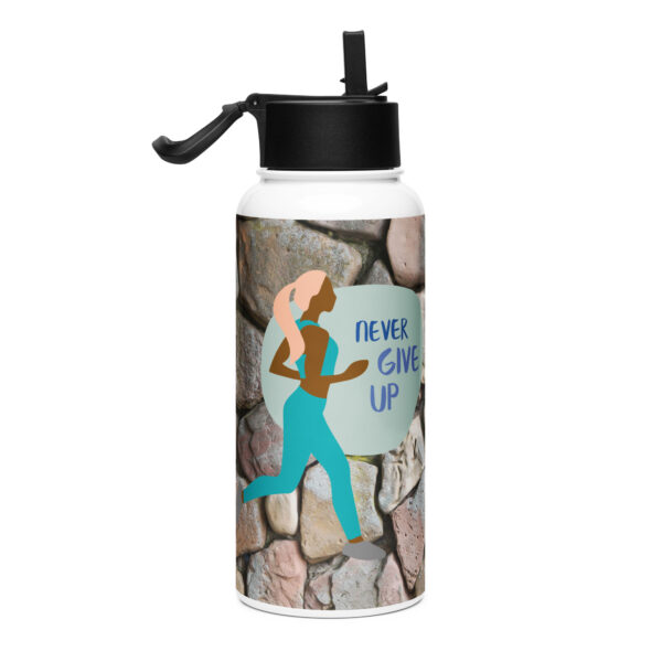 Stainless steel water bottle with a straw lid - Image 11